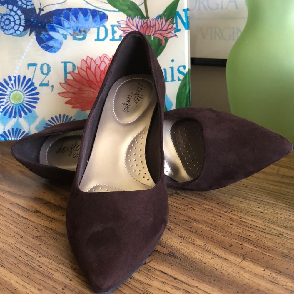 Dex Flex Comfort Brown Suede Shoes